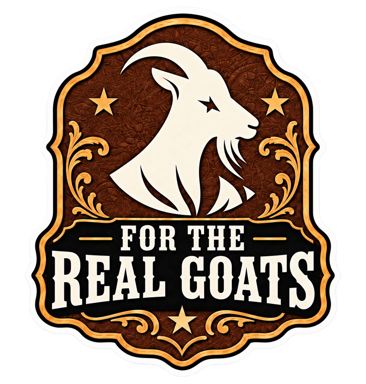 REAL GOATS STICKER