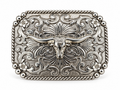SILVER LONGHORN BUCKLE
